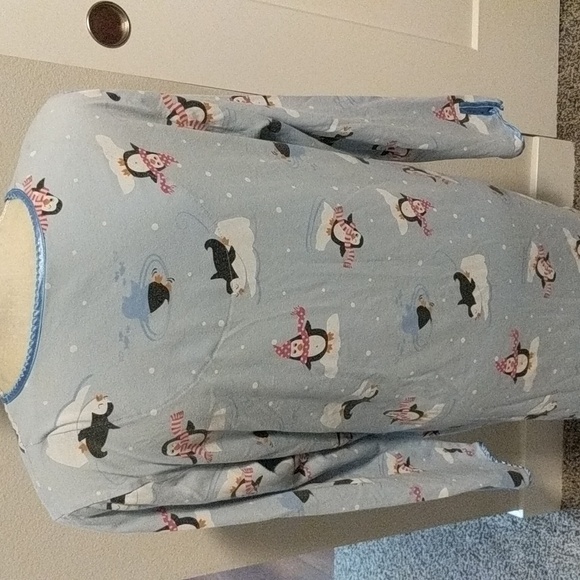 Penguin Blue Night Sleep Shirt Small Medium - Picture 3 of 4
